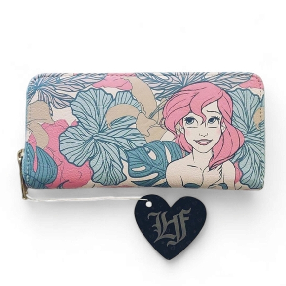 Disney Loungefly The Little Mermaid Leaves Wallet - Picture 1 of 4